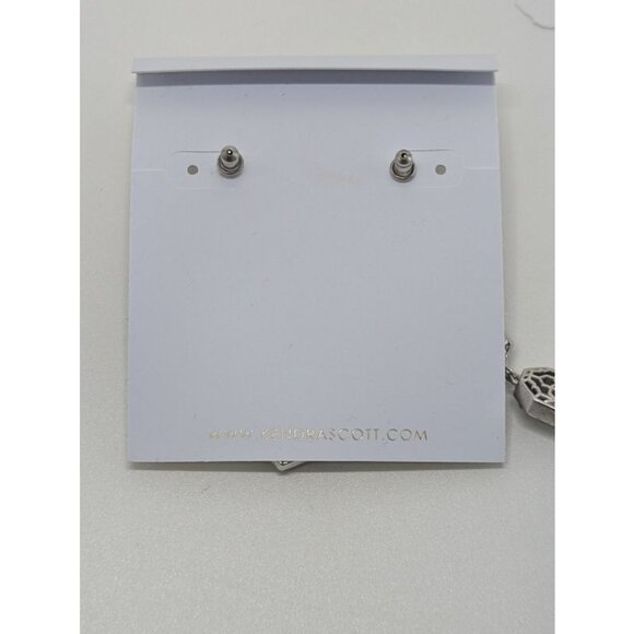 Kendra Scott Silver/Grey Faux-Crystal Convertible Earrings - Picture 2 of 2